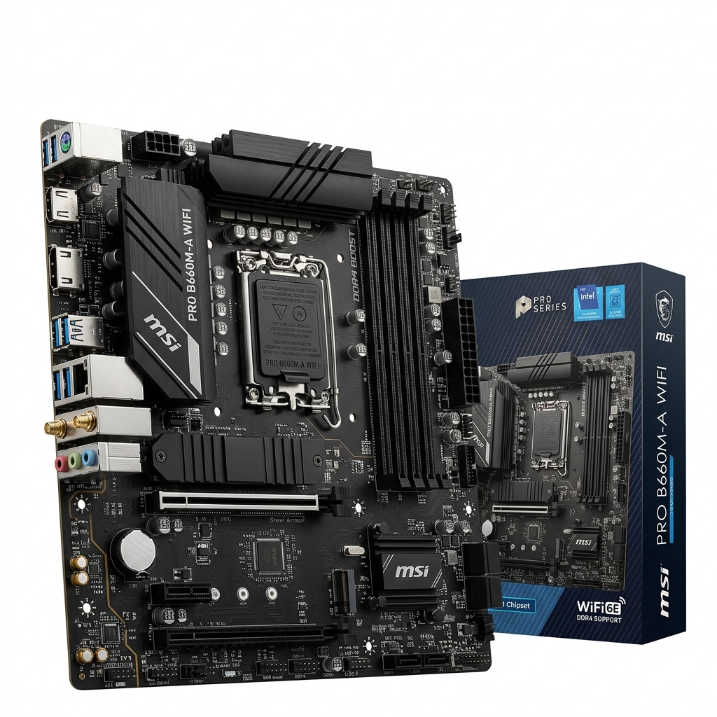 MSI PRO B660M-A WiFi DDR4 Motherboard (LGA1700, DDR4, Micro-ATX)